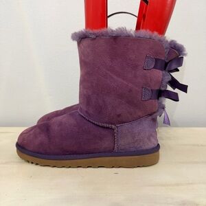 UGG Purple Suede Bailey Short Boots Size 6